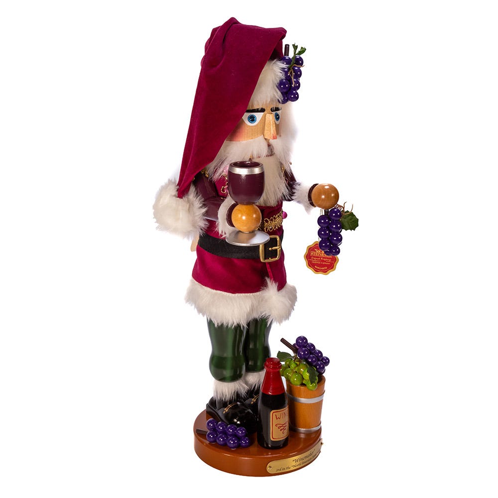 Kurt Adler 18.25-Inch Steinbach Winemaker Santa Nutcracker